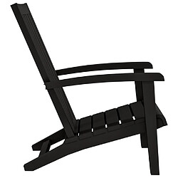 Acheter Maison Chic Chaise de jardin - Fauteuil d'extérieur Adirondack noir polypropylène -MN54390