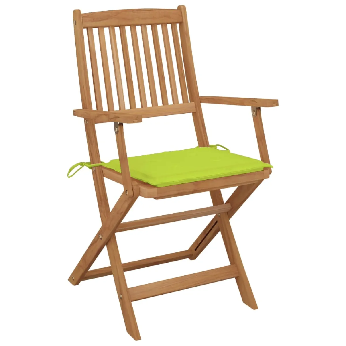 vidaXL Chaises pliables de jardin lot de 4 avec coussins Bois d'acacia