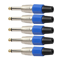 5pcs 6.35mm 1/4 '' Convertisseur Mâle Adaptateur Convertisseur Audio Câble