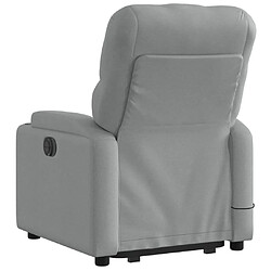 Acheter vidaXL Fauteuil de massage inclinable Gris clair Tissu