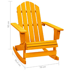 vidaXL Chaise à bascule de jardin Adirondack bois de sapin orange pas cher