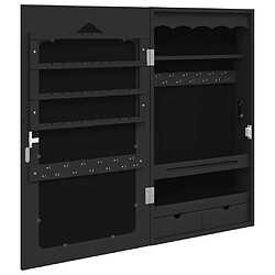 Acheter vidaXL Armoire à bijoux avec miroir murale noir 37,5x10x67 cm