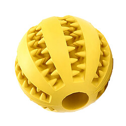 Avis 7cm en caoutchouc balle à mâcher traiter nettoyage chien formation dents jouet jaune