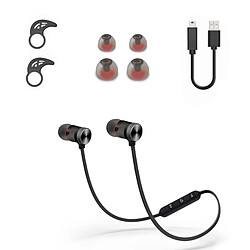 Wewoo Oreillette Bluetooth noir pour iPad, iPhone, Galaxy, , Xiaomi, LG, HTC et autres téléphones intelligents Stéréo Qualité Sonore Magnétique Absorption V4.1 Sport Casque, Distance: 10m, pas cher