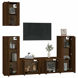 Avis Maison Chic Ensemble de meubles TV 5 pcs pour salon - Chêne marron Bois d'ingénierie -MN34843