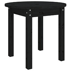 Maison Chic Table basse,Table Console Table d'appoint, Table pour salon Noir Ø 45x40 cm Bois massif de pin -MN21291