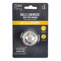 Paris Prix Jouet pour Chat Balle Lumineuse 3cm Argent