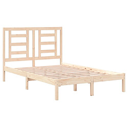 Avis vidaXL Cadre de lit sans matelas 120x190 cm bois massif