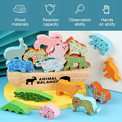 Acheter Universal Enfants Montessori Bois Animaux Balance Blocs Jeux Jouets Éléphants Éducation Empilement Blocs Hauts Jouets en Bois Garçons | Empilement Blocs