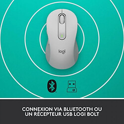 Souris Sans Fil Logitech Signature M650 L - Grande Taille Silencieuse, Bluetooth, Boutons Programmables - Blanche pas cher