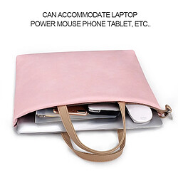 Avis Wewoo Sacoche Sac à bandoulière en PU pour ordinateur portable étanche de 13,3 pouces rose