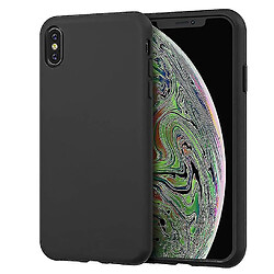 Universal Étui en silicone pour iPhone XS MAX 6,5 pouces, tactement soyeux et protecteur complet iPhone XS Max (noir)