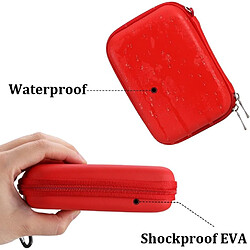 SANAG Housse De Protection Pour Disque Dur De 2.5Pouce, Etui Rigide De Rangement Pour Disque, Clé Usb, Câble Usb, Lecteur Mp3(Housse De Rangement Voyage Compatible Avec Le Mp4 H3, Etc- Rouge pas cher