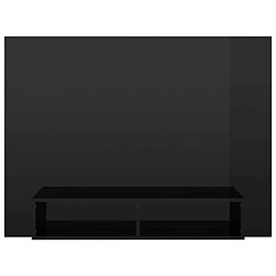 Avis Maison Chic Meuble TV scandinave mural suspendu - Noir brillant 120x23,5x90 cm Aggloméré -MN25957