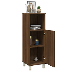 Maison Chic Armoire de bain,Meuble de rangement de salle de bain,Meuble haut Chêne marron 30x30x95 cm Bois d'ingénierie -GKD618805 pas cher