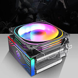 CPU Refroidisseur D'air, 120mm PWM 12V 4 PIN Fan et RGB Ventilateur de Refroidissement Radiateur pour Intel / AMD Cpu