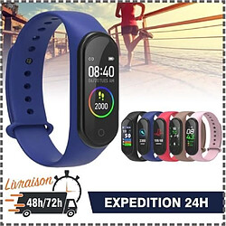 Avis Montre connectee Sport M4 Smartwatch Bracelet intelligent frequence sante (Bleu)