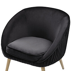 Beliani Fauteuil TROMSO Velours Noir pas cher