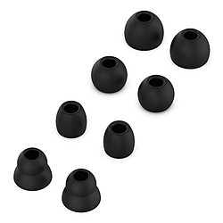 INF Coussinets d'oreille pour écouteurs 4 paires Black