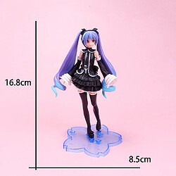 Universal 17 cm anime japonais robes noires cheveux violets cerisiers fleurs jouet fille pvc image modèle action chiffre