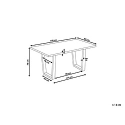 Avis Beliani Table de salle à manger en bois AUSTIN