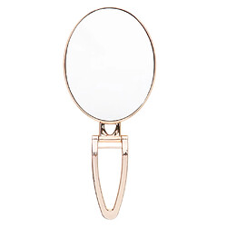 Miroir dégrossi pliant tenu dans la main de maquillage de Tableau de miroir pour le voyage d'or pas cher