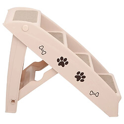 Avis vidaXL Escaliers pliables pour chiens Crème 62x40x49,5 cm