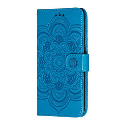 Avis Etui en PU fleur de mandala bleu pour votre Samsung Galaxy A50