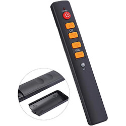 SANAG Telecommande D'Apprentissage Universelle, Pour Tv Stb Dvd Hifi Vcr Smart Controller Remplacement Avec 6 Touches Gros Boutons Bonne Transmission Du Signal(Orange) pas cher