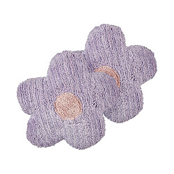 Beliani Lot de 2 coussins SORREL Coton 30 x 30 cm Floral Violet