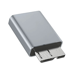 Avizar Adaptateur USB-C femelle vers Micro B mâle Charge Synchronisation Compact Gris