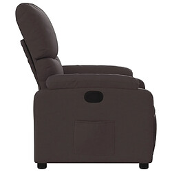 Acheter Maison Chic Fauteuil inclinable,Fauteuil luxe de relaxation Marron foncé Tissu -MN49955