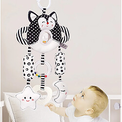 Acheter Universal Jouet bébé hochet enfant 06 12 mois ensemble nouveau-né bébé noir blanc peluche douce mignon animal accroché à l'horloge de lit cadeau | Berceau téléphone mobile