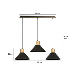 Acheter EPIKASA Suspension Rowen, Noir, Acier, 86x100x25 cm