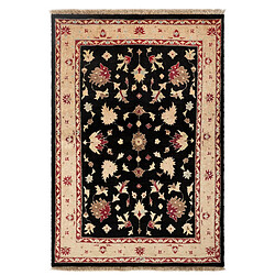 Vidal Tapis de laine 226x156 noir Ziegler pas cher