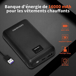 Avis SANAG Batterie Pour Veste Chauffante, Power Bank 7,4V 16000 Mah, Batterie Veste Chauffante, Batterie Externe Avec Ports D'Entrée De Type C, Ports Usb Et Dc, Compatible Avec Iphone Ipad Tablet Etc