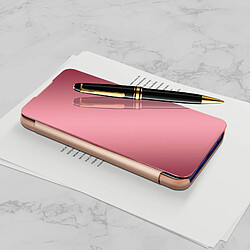 Avizar Housse Xiaomi Mi Note 10 Lite Clapet translucide Design Miroir Support rose pas cher