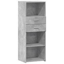 vidaXL Buffet haut gris béton 45x42,5x124 cm bois d'ingénierie