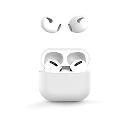 Coque en silicone avec bouchons d'oreille, blanc pour votre AirPods 3