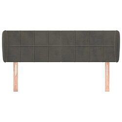 Avis Maison Chic Tête de lit scandinave avec oreilles,meuble de chambre Gris foncé 147x23x78/88 cm Velours -MN59252