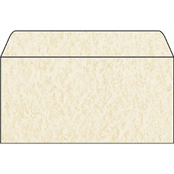 Sigel DU181 Enveloppes Motif Perga Champagne, Format DL (110x220 mm), 50 Pièces, Beige Clair