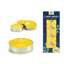 Ibergarden Ensemble de Bougies Citronnelle Jaune (24 Unités)