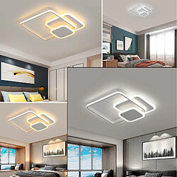 Plafonnier géométrique plafond moderne à LEDs lumière 48W 3 carrés lumineux applique murale salle de bains bureau 230V 6000K