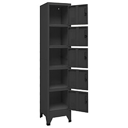 Acheter vidaXL Armoire à casiers Anthracite 38x40x180 cm Acier