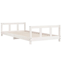 Avis Maison Chic Lit simple Cadre de lit pour enfants,Lit d'Enfant Moderne blanc 90x190 cm bois de pin massif -MN73370