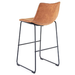 Acheter Mendler 2x tabouret de bar HWC-D70, chaise bar/comptoir, tissu ~ style vintage, imitation de daim