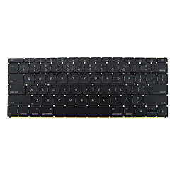 Clavier pour MacBook A1534 Core 12 '' Retina 2015 2016 Anglais Pièces de Recharge Cadeau Idéal Clavier Noir (Rétro-éclairé Coloré) US