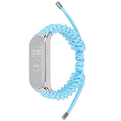 Bracelet en nylon corde tressée, réglable, bleu pour votre Xiaomi Mi Band 5/6