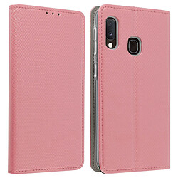 Avizar Étui Galaxy A20e Housse Portefeuille Porte-carte Support Vidéo - Rose Champagne