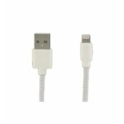 DLH Energy CHARG CABLE APPLE MFI LIGHTNING USB 1M WHT AND GR